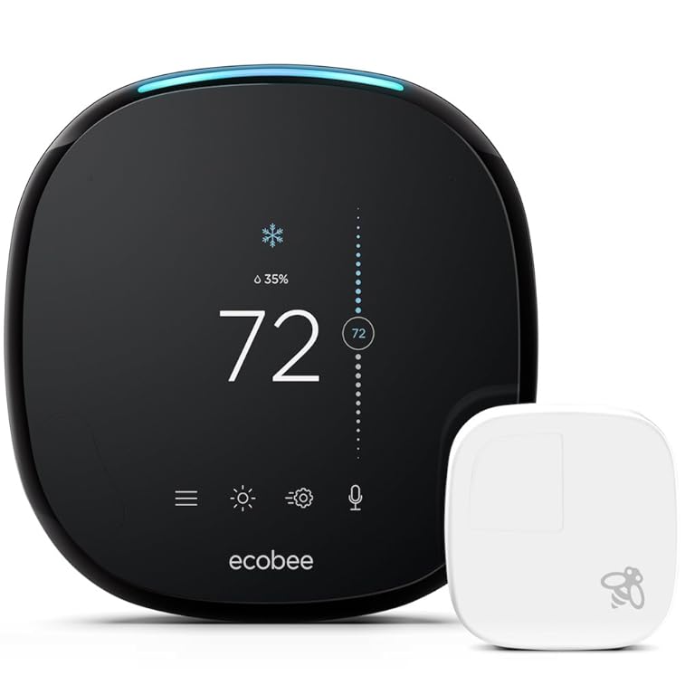 Image of ecobee4 Alexa-Enabled Thermostat with Sensor