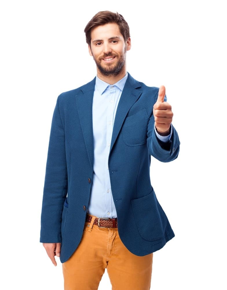 happy businessman okay gesture